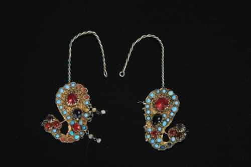 0435 khalka (ear-rings)Tashkent , nineteenth century